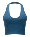 Empower Seamless Top Gulfstream Blue front view - Catar Cottega