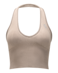 Empower Seamless Top Desert Sand front view - Catar Cottega