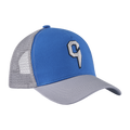 C cap grey blue mesh Blue front view - Catar Cottega