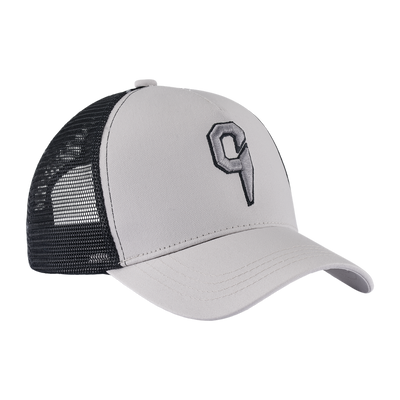 C cap grey black mesh