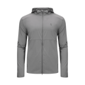 Performance tracksuit top Grey front view - Catar Cottega