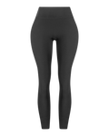 Performance Seamless Leggings Jet Black front view - Catar Cottega