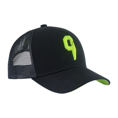 C cap black neon mesh