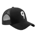 C logo cap full black white - Front view | Catar Cottega