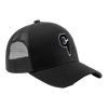 C logo cap full black white outlined