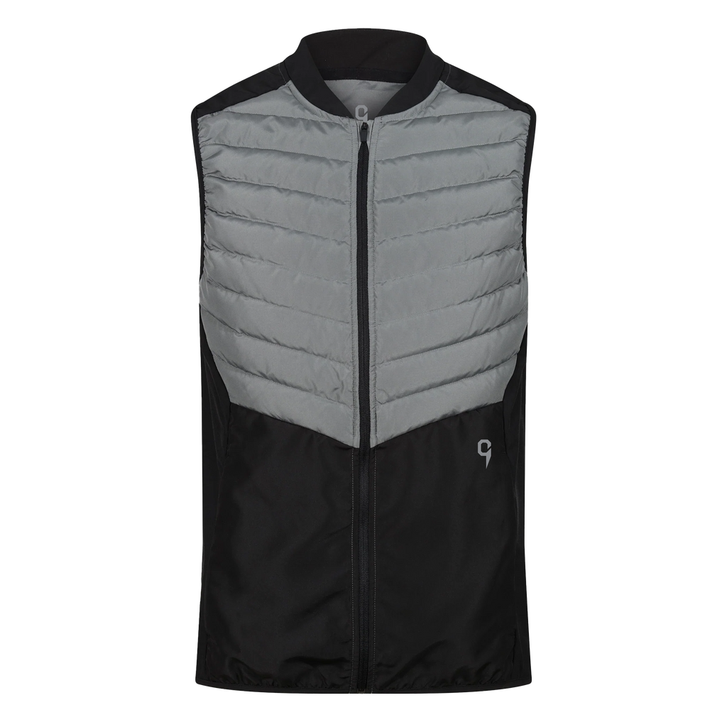 Padded gilet black / steel grey